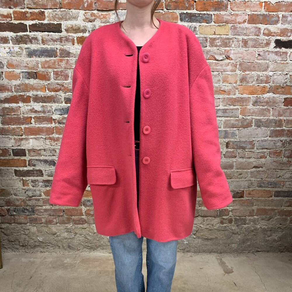 Hot Pink Mondi Over Coat from the 60s